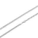 Sterling Silver Flat Curb Chain Necklace 4.45mm