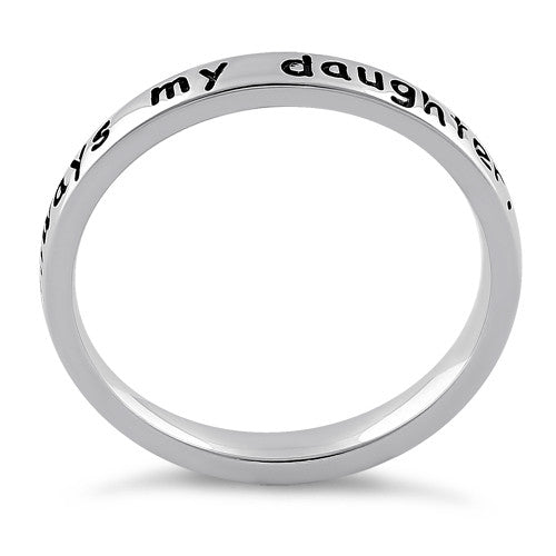 Sterling Silver "Always my daughter, forever my friend" Ring