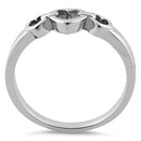 Sterling Silver Chained Heart Ring