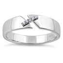 Sterling Silver Unity Clear CZ Ring
