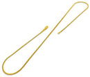 14K Gold Plated Sterling Silver Curb Chain 2MM