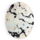 35X45MM White Turquoise Jasper Oval Gem Stone Pendant