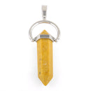8X35mm Faceted Single Point-Swing Yellow Serpentine Pendant (Not Sterling Silver)