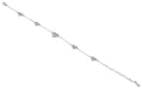 Sterling Silver Clear CZ Heart Charm Bracelet