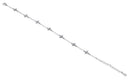 Sterling Silver Clear CZ Cross Charm Bracelet