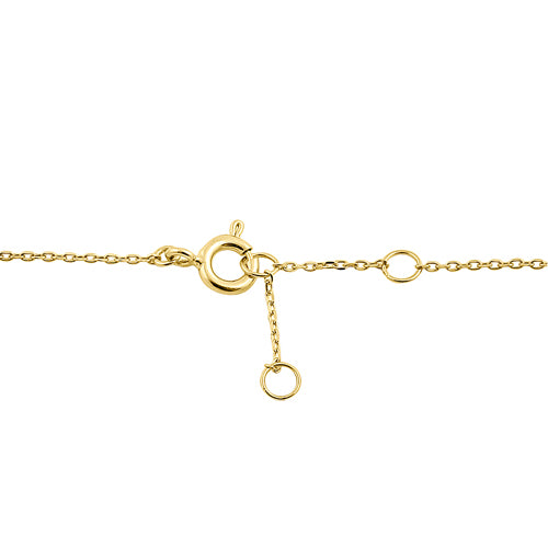 Solid 14K Yellow Gold Marquise & Round CZ Bracelet
