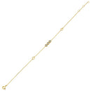 Solid 14K Yellow Gold Triple Round CZ Bracelet