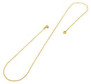 14K Gold Plated Bead Brass Chain Necklace 1.6mm
