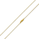 14K Gold Plated Bead Brass Chain Necklace 1.20mm