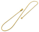 14K Gold Plated Box Brass Chain Necklace 1.2mm