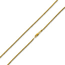 14K Gold Plated Rope Brass Chain Necklace 1.7mm