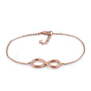 Sterling Silver Rose Gold Plated Infinity Bracelet