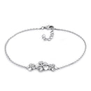 Sterling Silver Triple Plumeria Bracelet