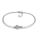 Sterling Silver Vintage Floral CrossBracelet