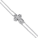 Sterling Silver Vintage Floral CrossBracelet