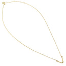 Solid 14K Yellow Gold Flex V Shape CZ Necklace