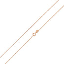 14K Rose Gold Plated Sterling Silver Cardano D/C Chain 0.6MM