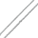 Sterling Silver 16" Figaro Marina Chain Necklace - 4.5MM