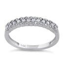Solid 14K White Gold Cluster Diamond Ring