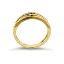 Solid 14K Yellow Gold Half Eternity Men's 0.21 ct. Diamond Band