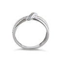 Solid 14K White Gold Twist 0.47 ct. Diamond Ring
