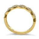Solid 14K Yellow Gold Simple Twist 0.26 ct. Diamond Ring