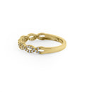 Solid 14K Yellow Gold Simple Twist 0.26 ct. Diamond Ring