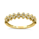Solid 14K Yellow Gold Cluster Bubble 0.23 ct. Diamond Ring