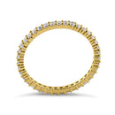 Solid 14K Yellow Gold Round Eternity 0.70 ct. Diamond Band