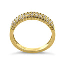 Solid 14K Yellow Gold Cluster 0.39 ct. Diamond Ring