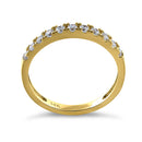 Solid 14K Yellow Gold Classic Single Row 0.45 ct. Diamond Ring