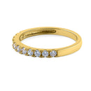 Solid 14K Yellow Gold Classic Single Row 0.45 ct. Diamond Ring