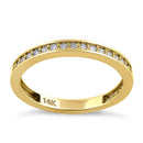 Solid 14K Yellow Gold Half Eternity 0.28 ct. Diamond Ring