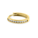 Solid 14K Yellow Gold Small Hoop 0.24 ct. Diamond Earrings