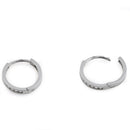 Solid 14K White Gold Diamond Small Hoop 0.24 ct. Diamond Earrings