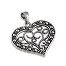 Sterling Silver Heart Filigree Pendant