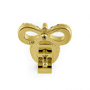 Solid 14K Yellow Gold Bow Diamond Earrings