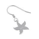 Sterling Silver Starfish Hook Earrings