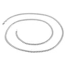 Sterling Silver Flat Curb Chain Necklace 4.45mm