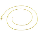 14K Gold Plated Sterling Silver Glitter Snake Chain 1.25mm