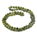 32" 8mm China Serpentine Round Gemstone Bead Necklace