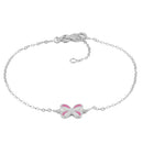 Sterling Silver Enamel Butterfly Bracelet