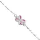 Sterling Silver Enamel Butterfly Bracelet