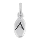 Sterling Silver Letter "A" Oval Pendant