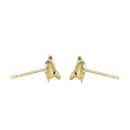 Solid 14K Gold Cute Elephant Head Earrings