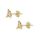 Solid 14K Gold Cute Elephant Head Earrings