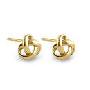 Solid 14K Yellow Gold Love Knot Earrings