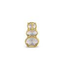 Solid 14K Yellow Gold 3 Tier Oval Earrings