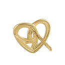 Solid 14K Yellow Gold Triquetra Heart Earrings