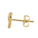 Solid 14K Yellow Gold Triquetra Heart Earrings